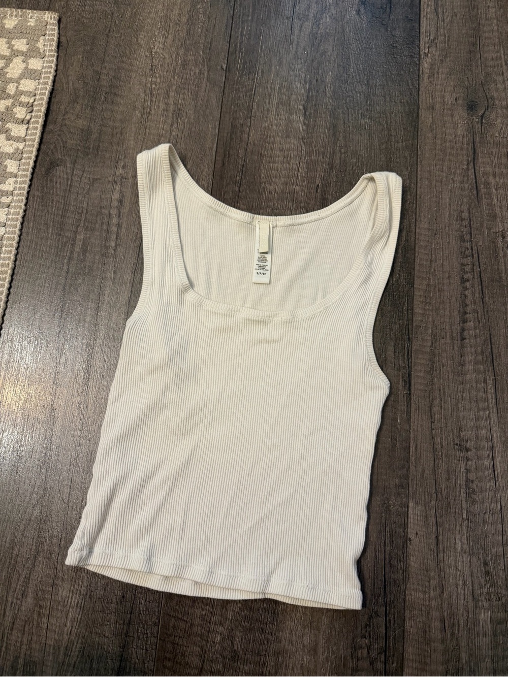 Skims Women's Cream Ribbed Tank Top